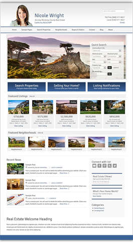 Real Estate Blog Website Design