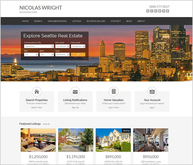 Responsive Real Estate Website Design Seattle