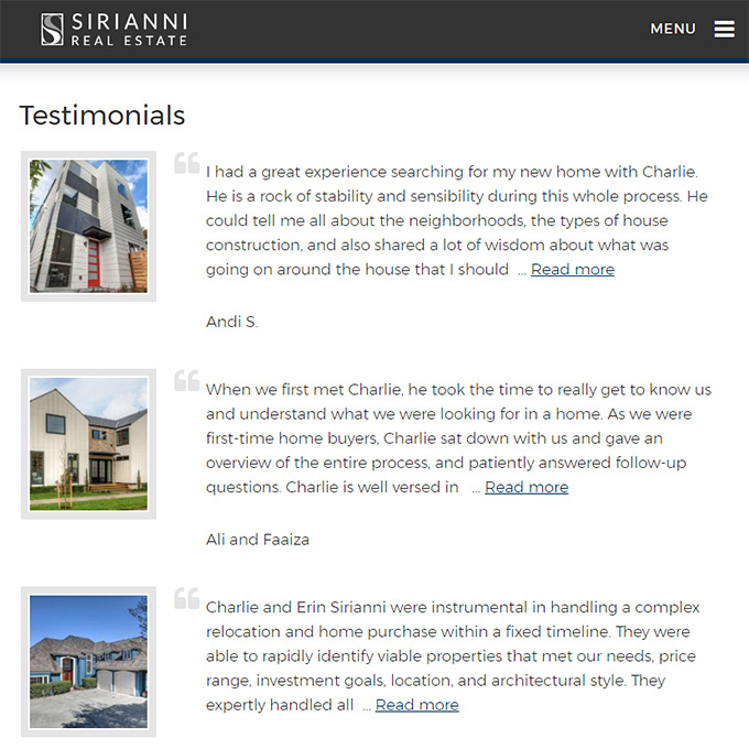 Best Realtor Testimonials for your real estate website