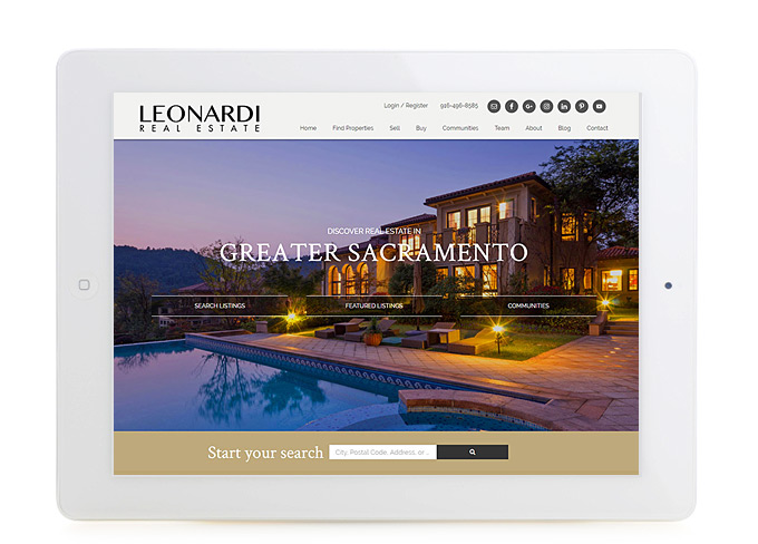 Best Sacramento Real Estate Website Design Leonardi