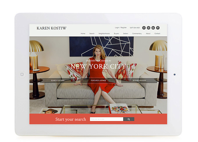 Best New York Real Estate Website Design Karen Kostiw