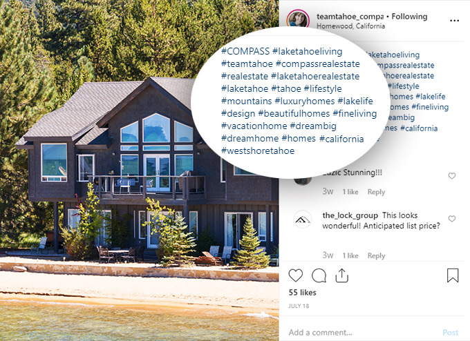 Instagram Real Estate Hashtag Example