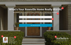 landing page homes value example