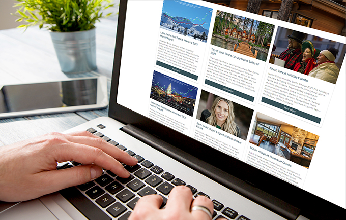 real estate blog on laptop screen