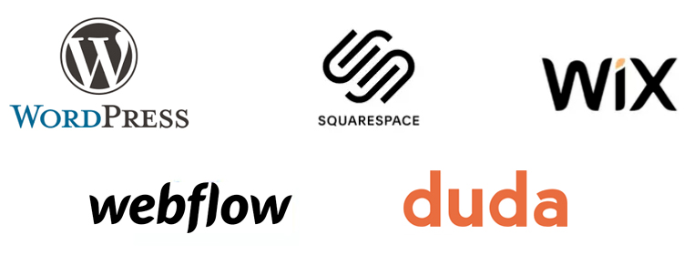 logos of website builders