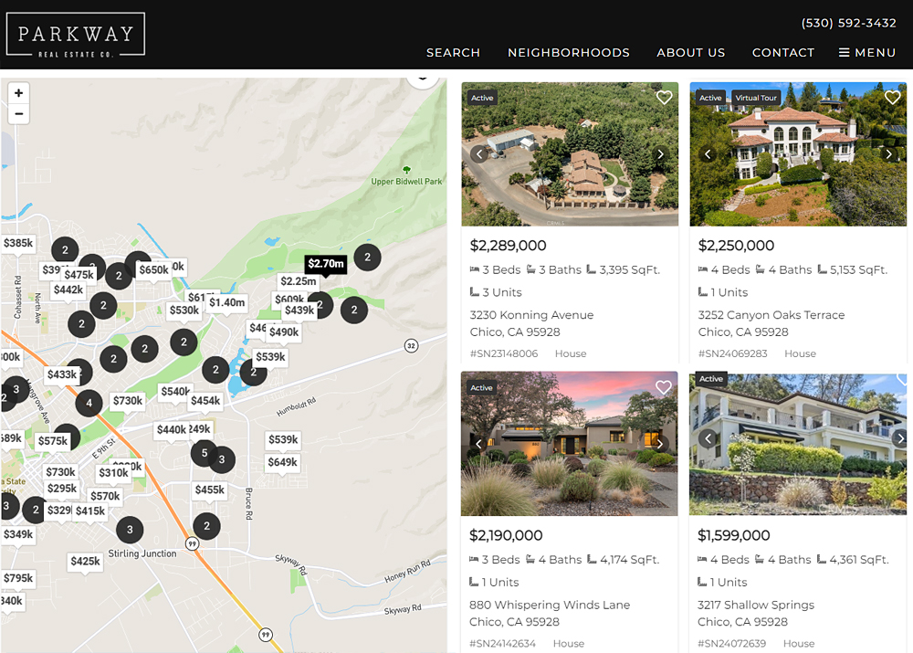 IDX Premium map search example screenshot